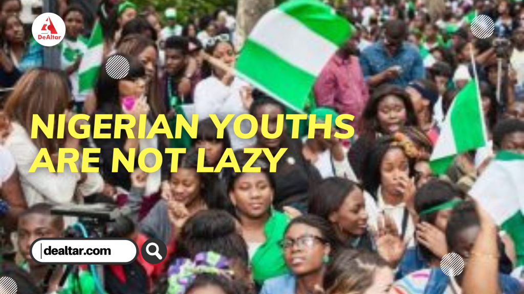 An Image showing that Nigerian Youths are Not Lazy.